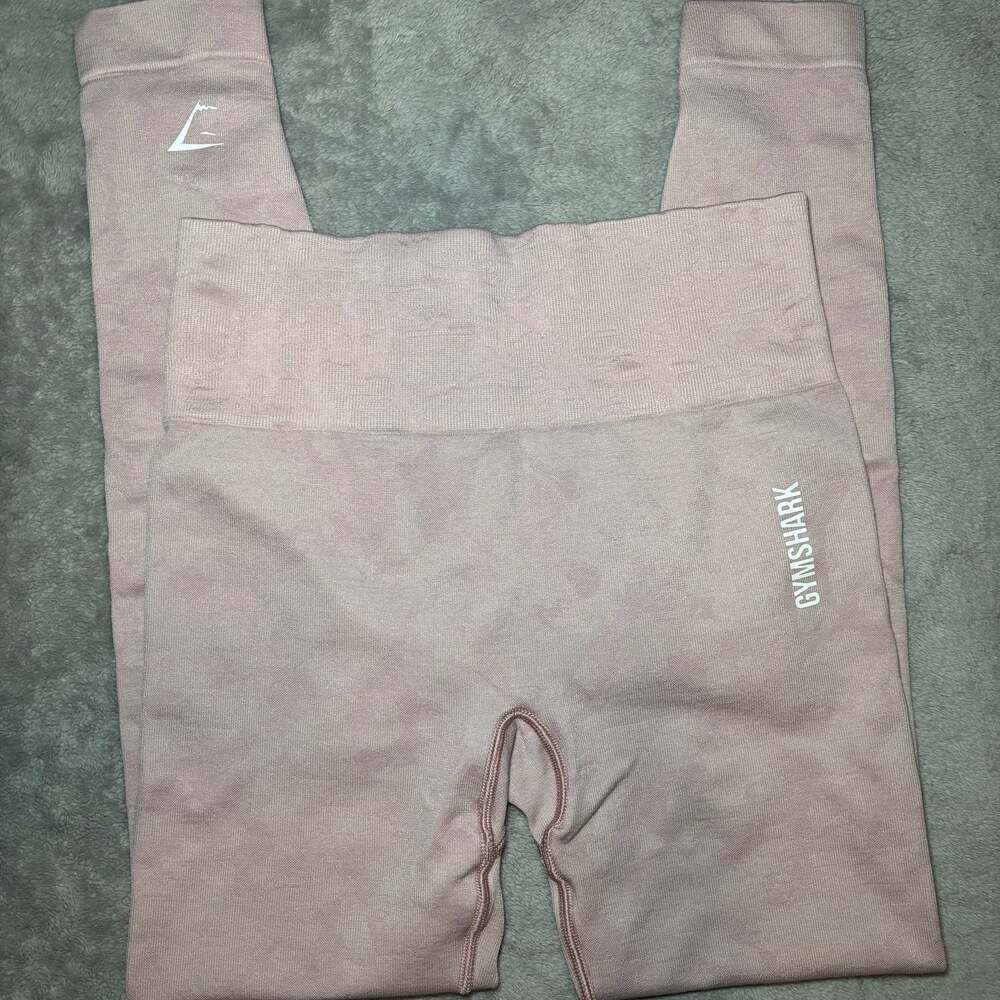 Gymshark Adapt Camo Seamless High-Waisted Leggings in Light Pink, Size Small